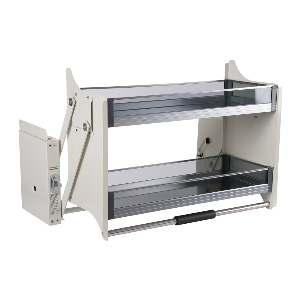 2-Tier Pull Down Shelf Upper Wall Cabinet Storage Organizer For 24inch Cabinet