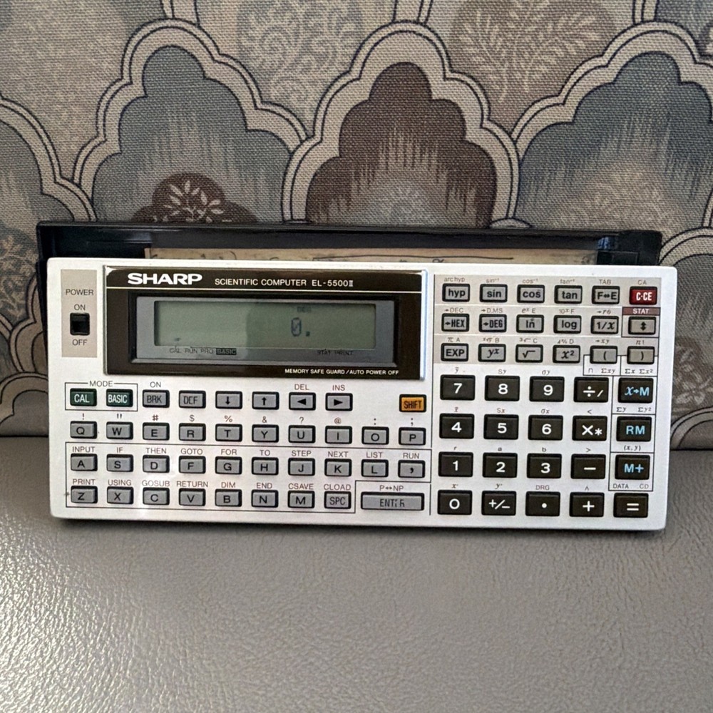 Vintage Sharp EL-5500II With Textbook Scientific Computer Working