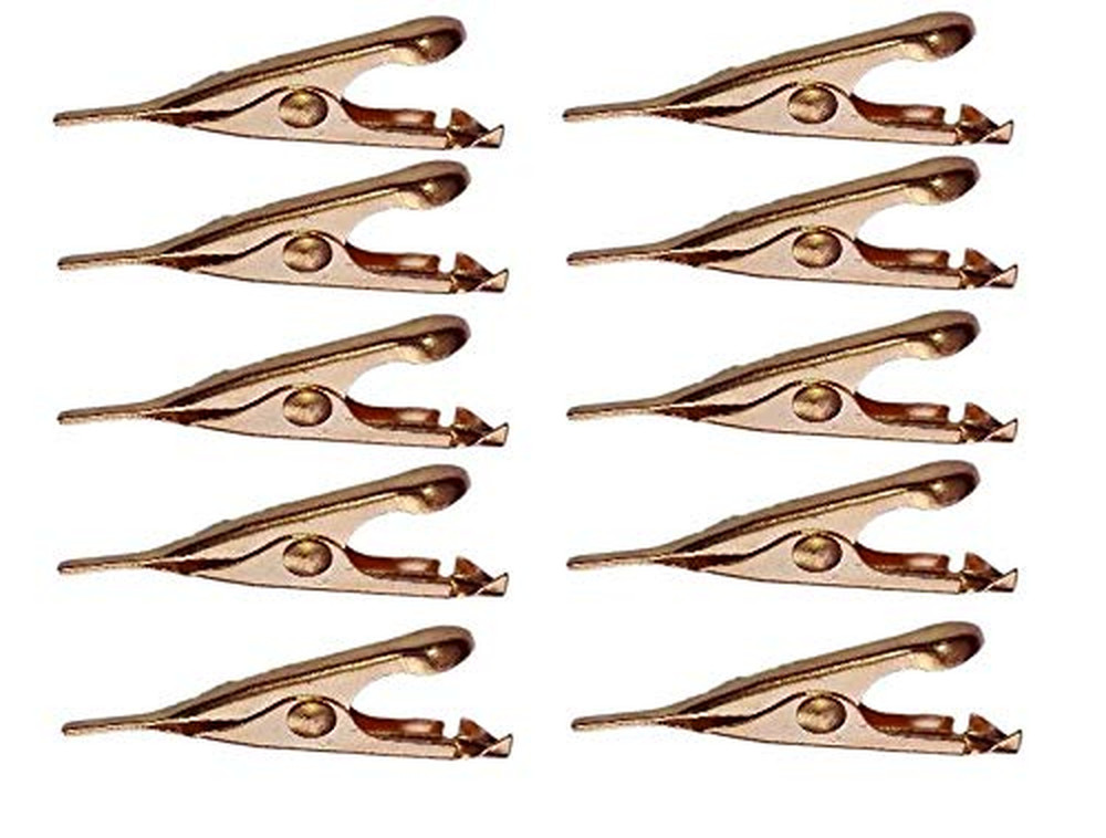 Micro Toothless Alligator Test Clips, Copper Plated with Smooth Microscopic Tip,