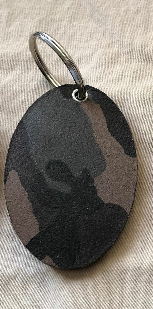 Handmade Bullet Emblem Leather Key Chain - Unisex