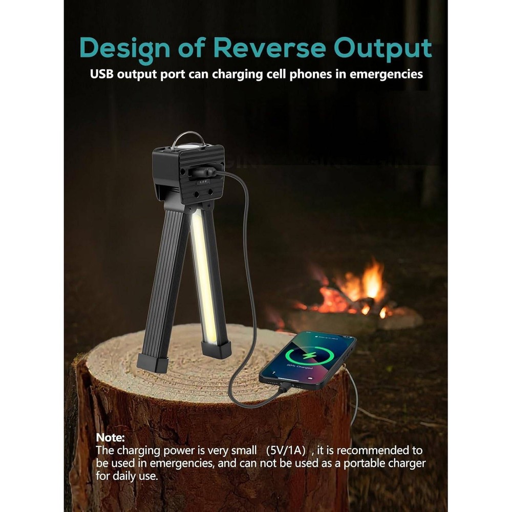 YETHKE A55 LED Multifunctional Work Light Flashlight Red Light USB Charging