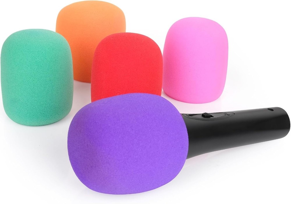 8-Pack Colorful Microphone Foam Covers