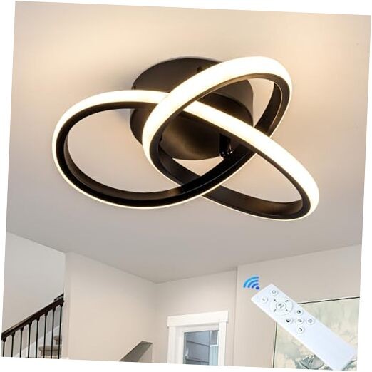 10 Inch Modern Ceiling Light, 24W LED Dimmable Ceiling Light with Remote