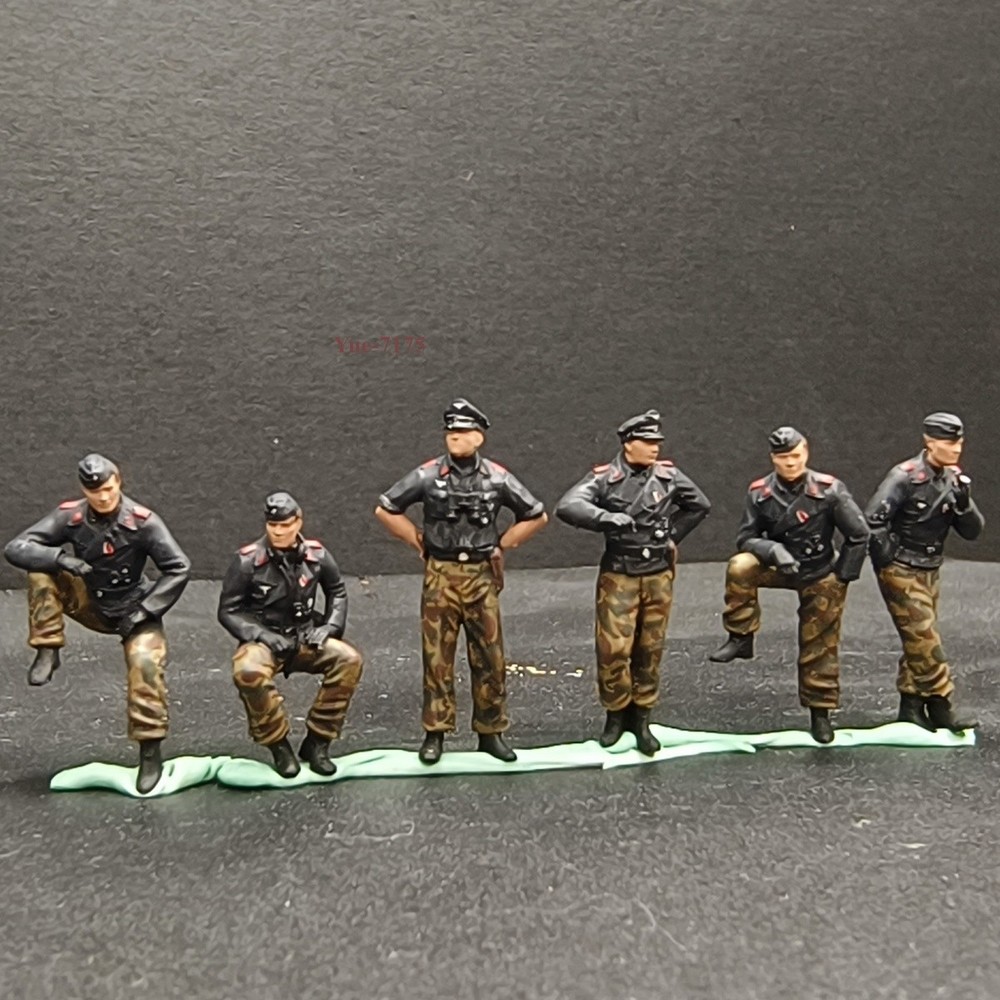 3D Printed 1/72 WWII German Tank Crew Set 6 Soliders Model