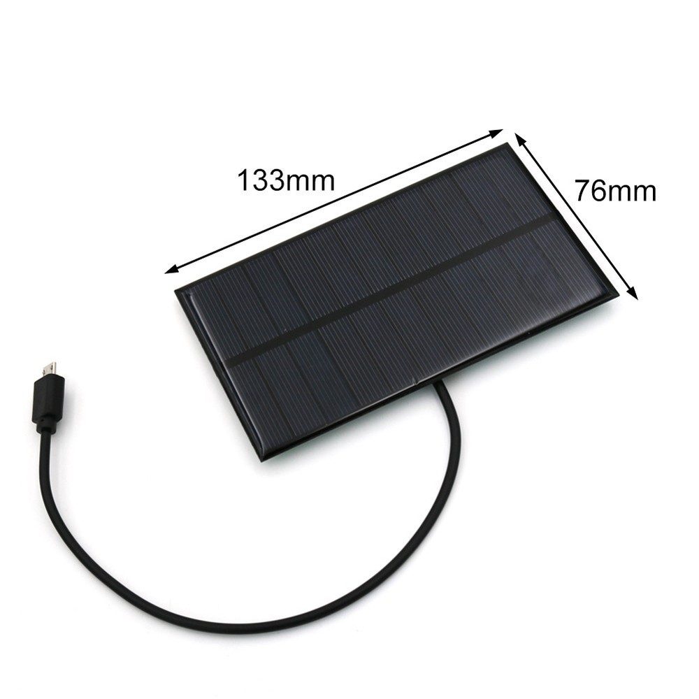 5V 2W Portable Charger with Solar Panel Wide Compatibility for Smart Devices