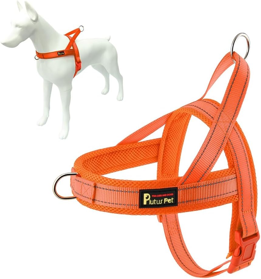 No Pull Dog Harness W/ Breathable Mesh Padded Adjustable Reflective Escape Proof