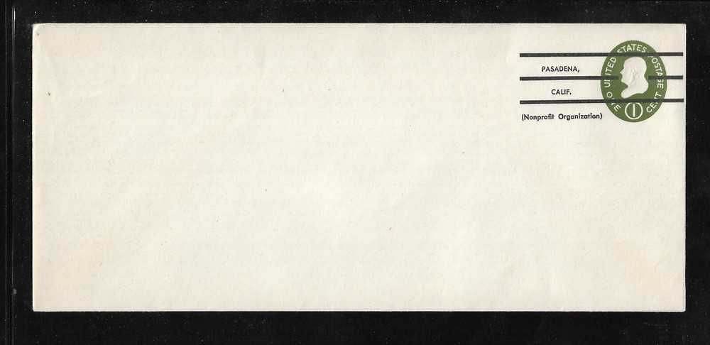 US Precancel Envelope: CA Pasadena - 3a7 O 30 46; Unused