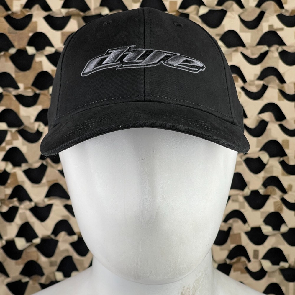 NEW Dye Logo Flex Curve Hat - Black/Grey - Small/Medium