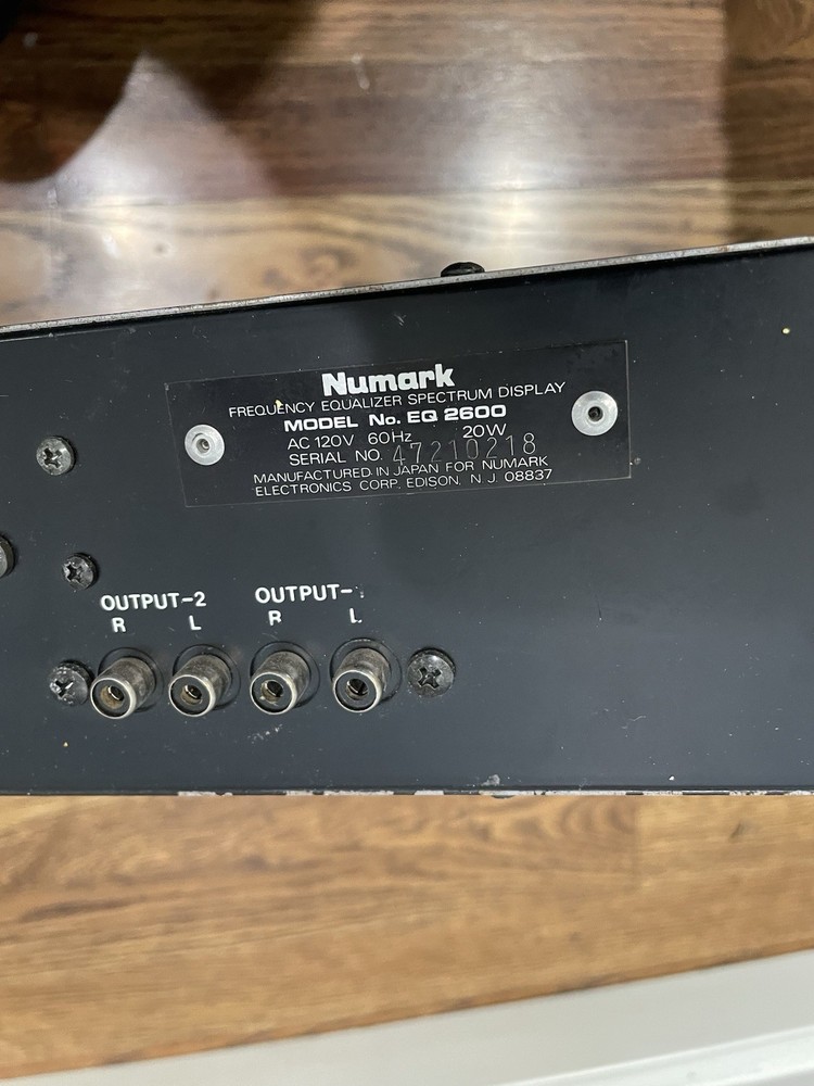 Vintage Numark EQ2600 Stereo Frequency Equalizer *Untested*