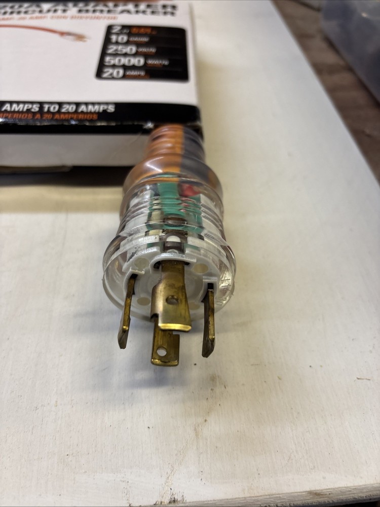Rigid 30a-20a Adapter With Circuit Breaker
