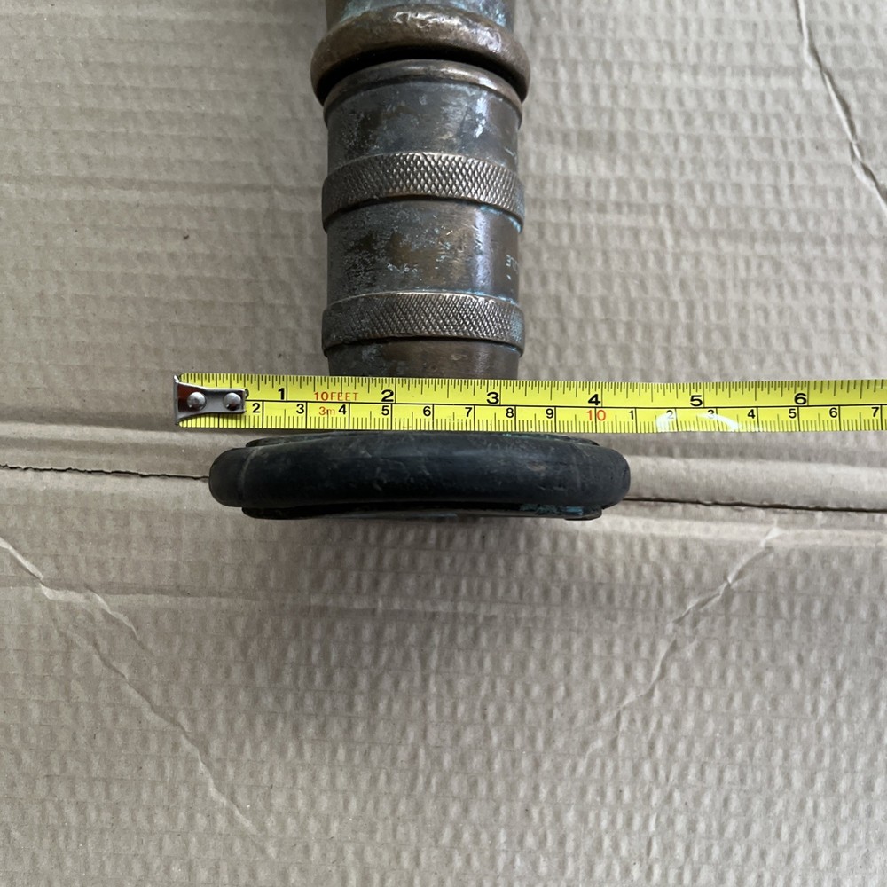 Vintage Brass Fire Hose Nozzle Fyrex Adjustable Nozzle See Image