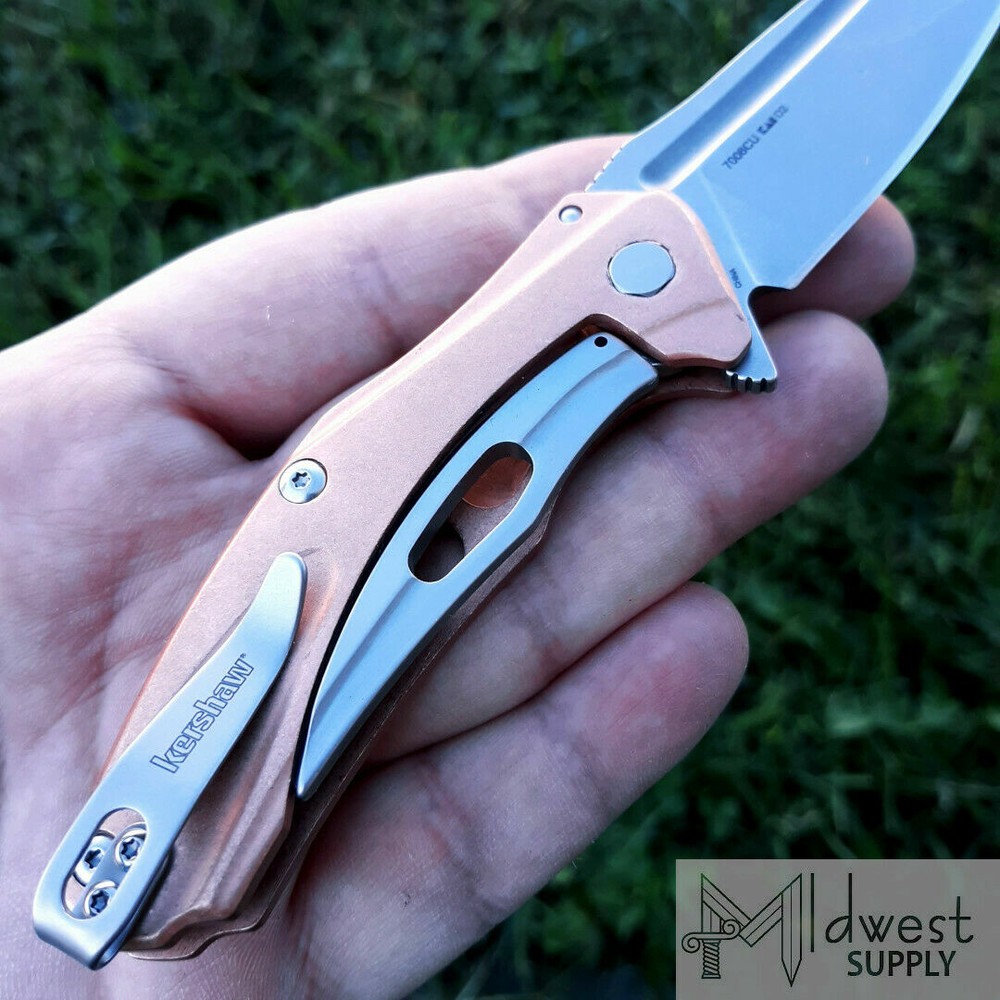 Kershaw Natrix Sub Frame Folding Knife 2.75" D2 Tool Steel Blade Copper Handle