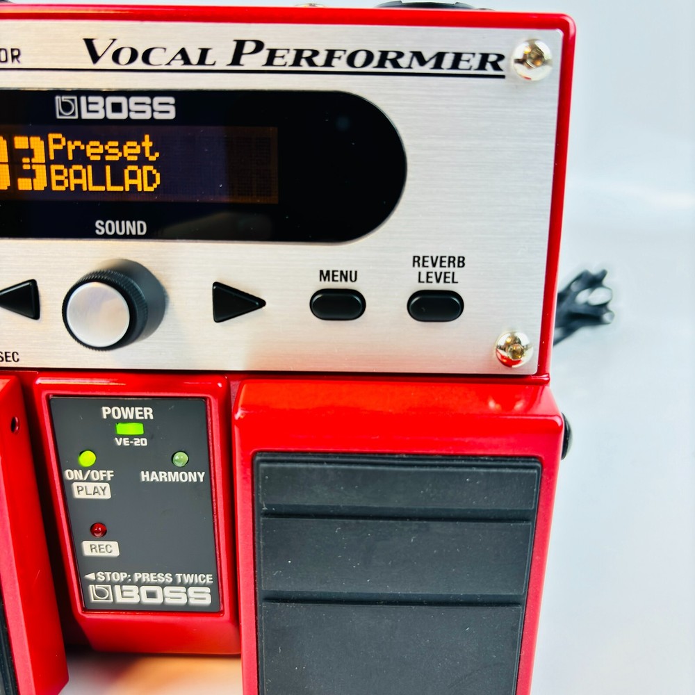Boss VE-20 Vocal Performer Effects pedal for Vocal Multi-Effects processor Red