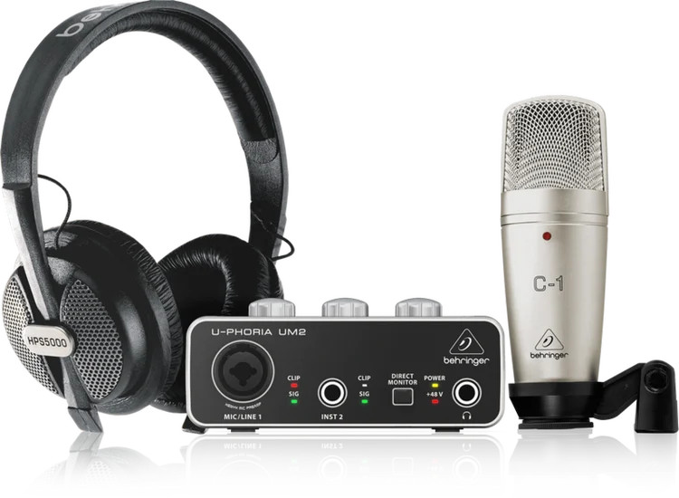 Behringer U-Phoria Studio Recording/Podcasting Bundle
