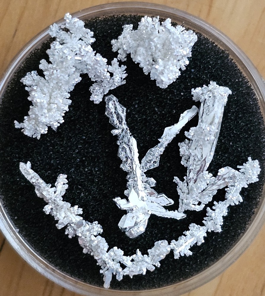 3.456g 9999 Pure Crystallized Silver Nuggets