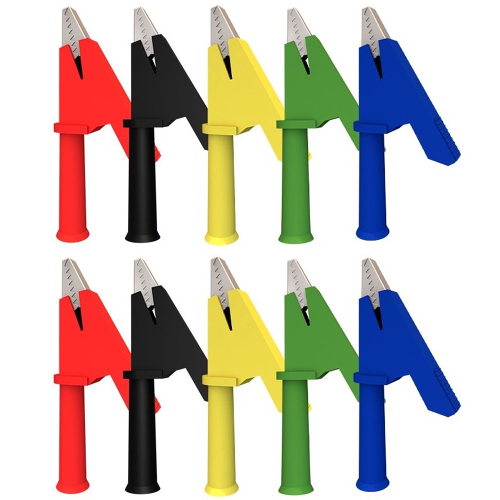 10PCS Crocodile Clips in Multiple Colors for Safe Electrical Connections