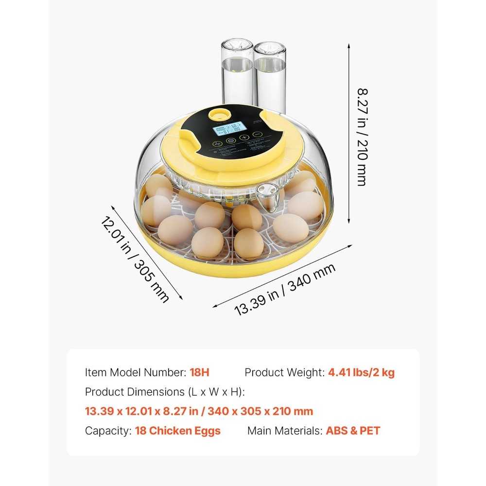 Auto Egg Incubator with Turner, Candler & Climate Control