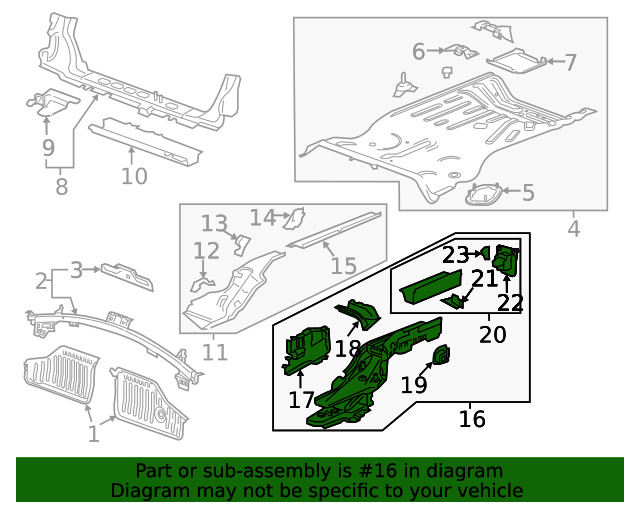 Genuine GM Rear Rail Assembly 84049801