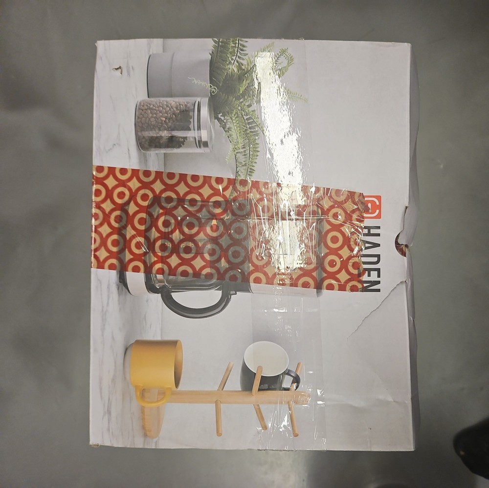 Haden Coffee Machine 12 Cup Programmable Drip CoffeeMaker Putty/Chrome(Open Box)