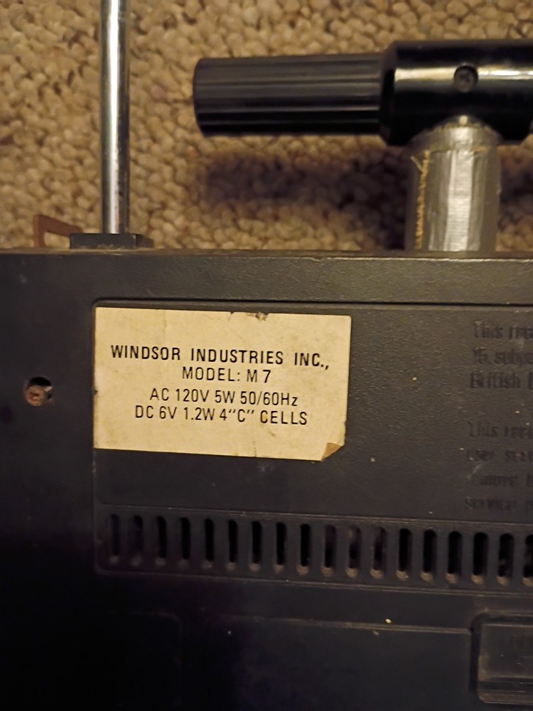 Windsor Industries Inc Model:M7