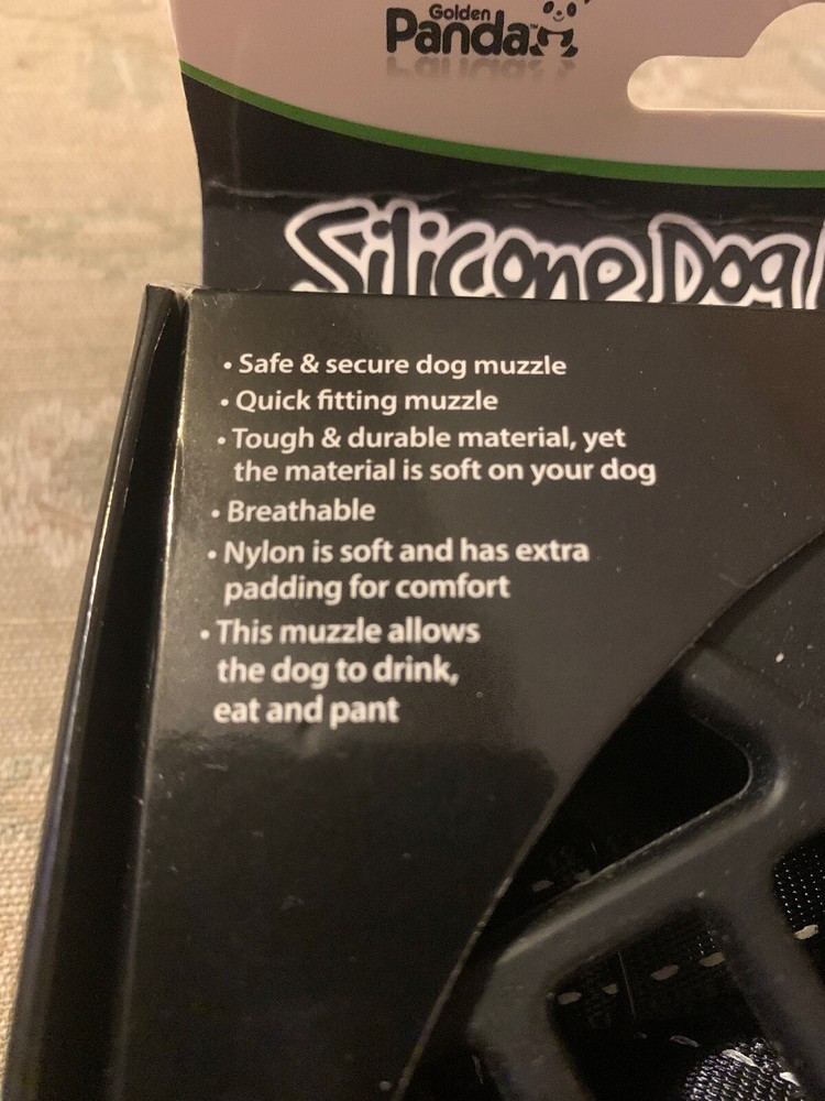 Silicone Black Dog Muzzle: Size 2 (New)