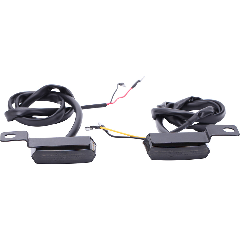 Motorcycle Sequential LED Turn Signals Flowing Mini Handlebar Light For Harley