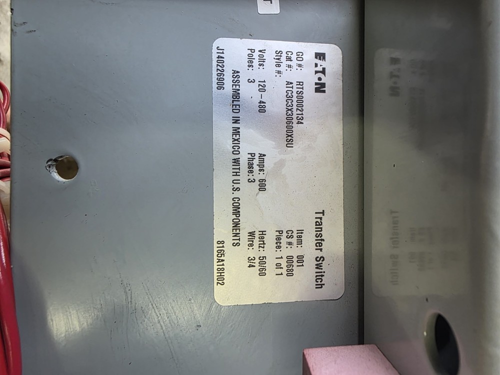 Eaton Transfer Switch Cat:ATG3C3X3060OXSU