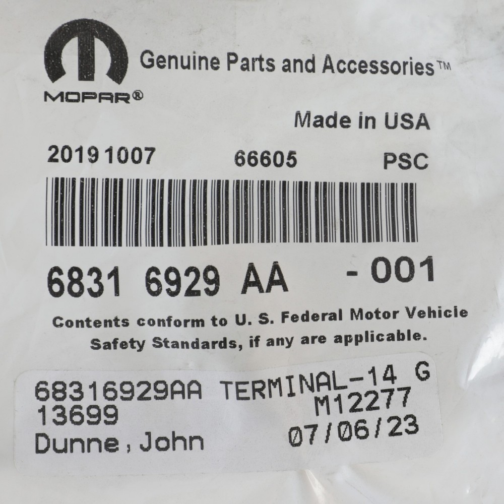 Genuine Mopar Terminal Kit 68316929AA