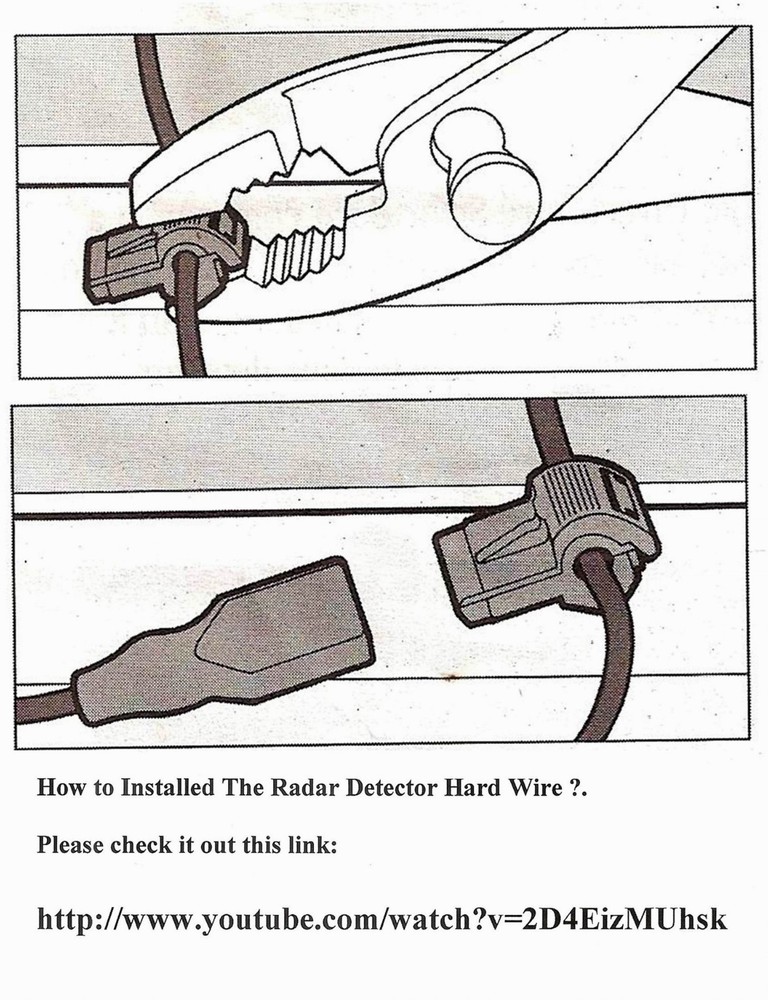 10' Long Hard Wire Kit+Nice Permanent Windshield Mount For Uniden Radar Detector