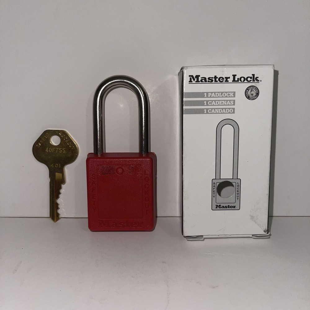 Master Lock Safety Key Padlock Red 410RED