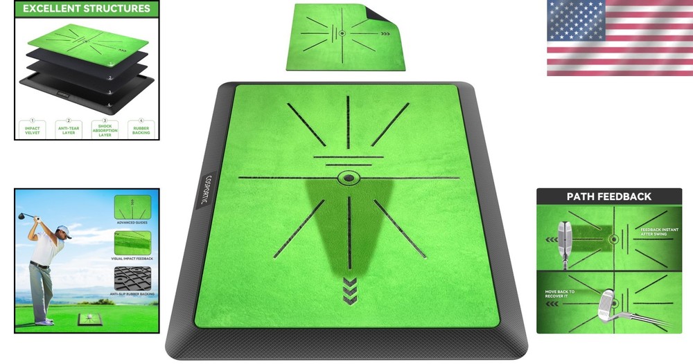 Golf Hitting Mat for Swing Path Detection