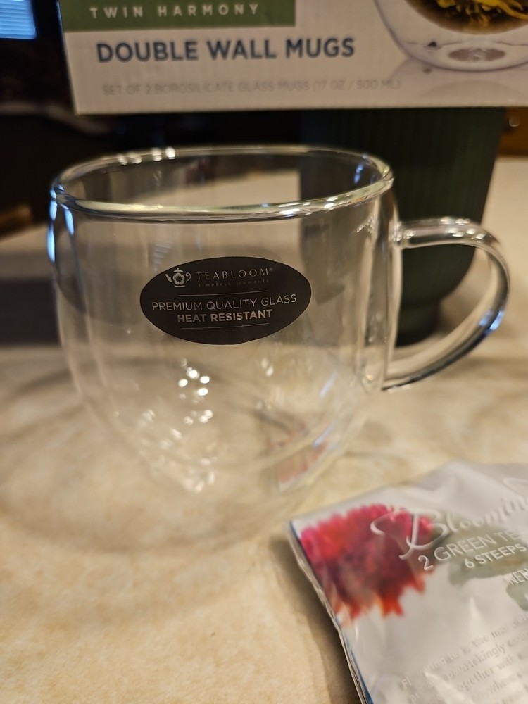Teabloom TWIN HARMONY® Oversized Double Wall Mugs