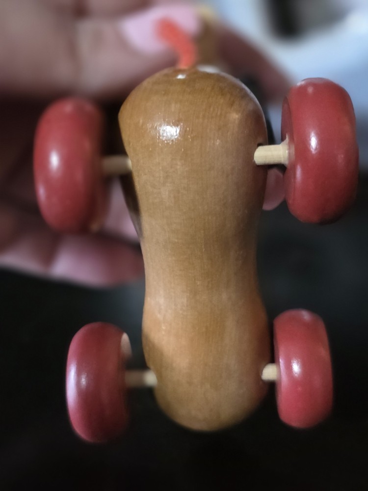 Vintage Pull String Wooden Dog. No String.