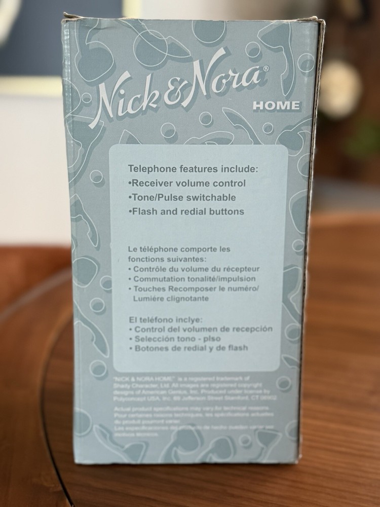 NEW Nick & Nora Candlestick Phone - Metallic Teal -Push Button
