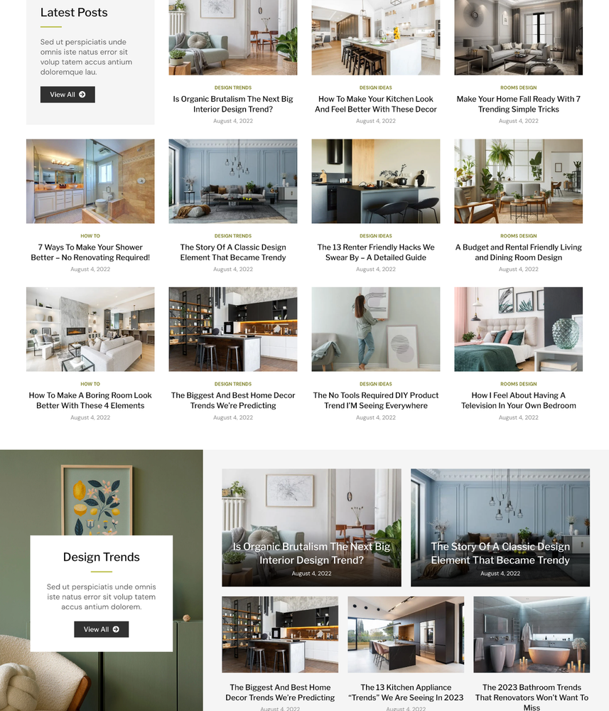 Interior Design Website with Free VPS Web Hosting and Installation