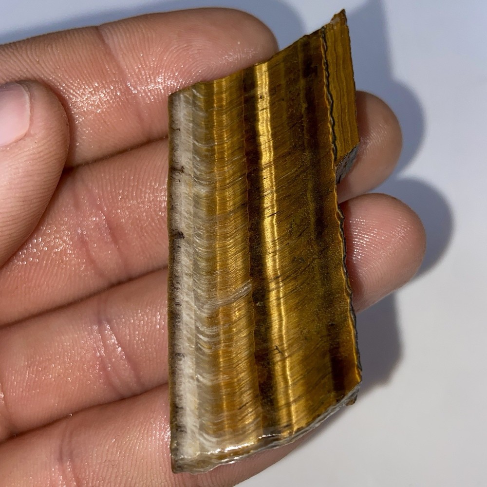 White Quartz Tiger Eye Slab