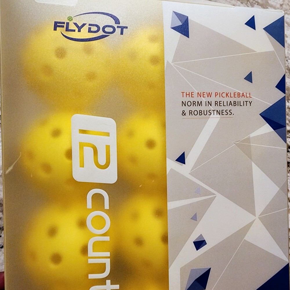 Fly Dot Pickleball Balls, 12 Count (Yellow) 12-Pack New