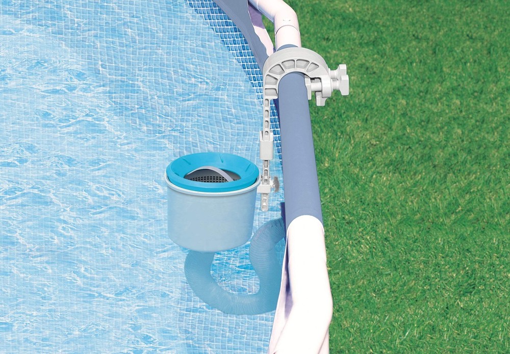 Intex Deluxe Wall-Mounted Swimming Pool Surface Automatic Clean Skimmer (2 Pack)
