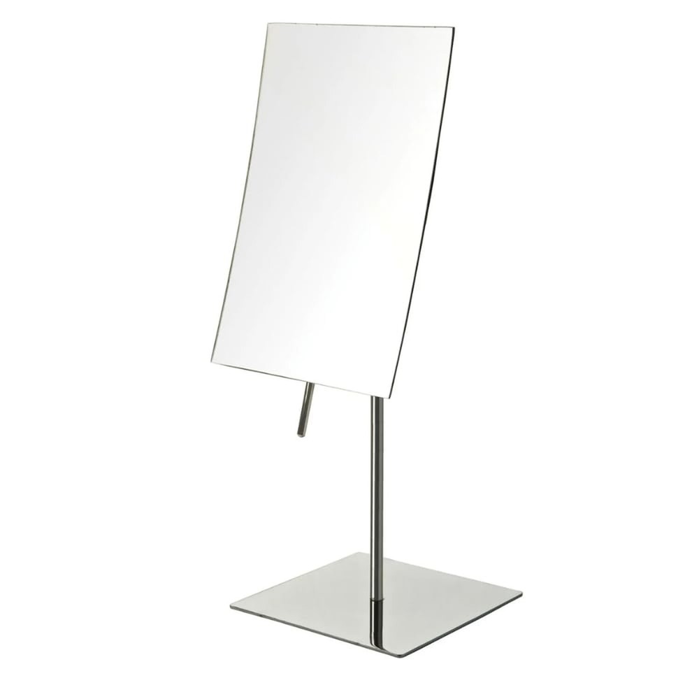 JERDON Rectangular Tabletop Makeup Mirror - Makeup Mirror with 3X Magnificati...