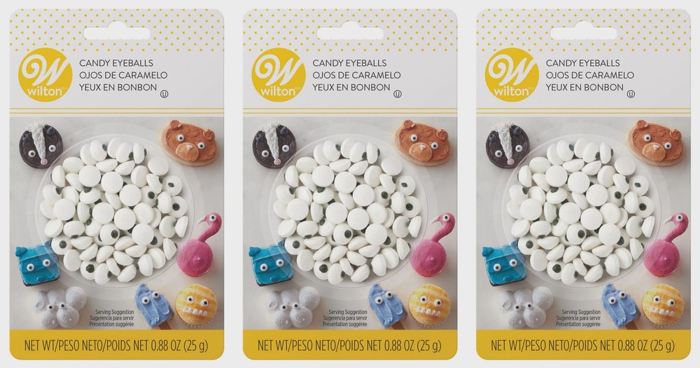 Wilton Small Candy Eyeballs, 0.43-Inch Diameter (3-Pack)