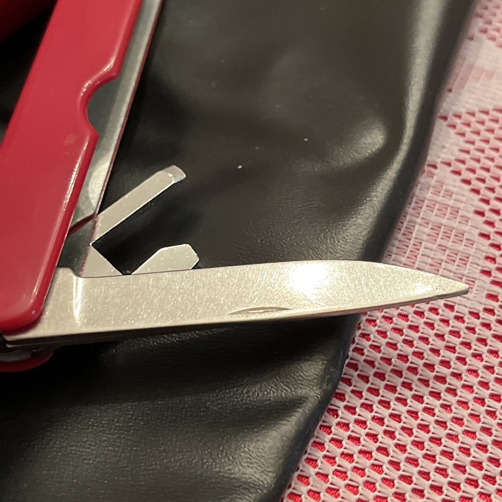 Multi Tool 8 Blade Pocket Knife Red Handle Black Sheath NIB