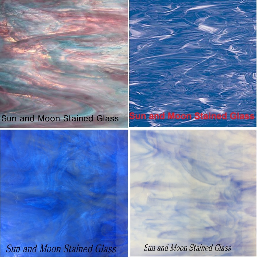 Stained Glass Sheets -  Blue Stained Glass Pack