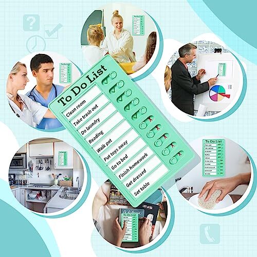 4 Pieces Chore Chart for Kids Multiple Kids - Sliding Routine Chart Reusable ...