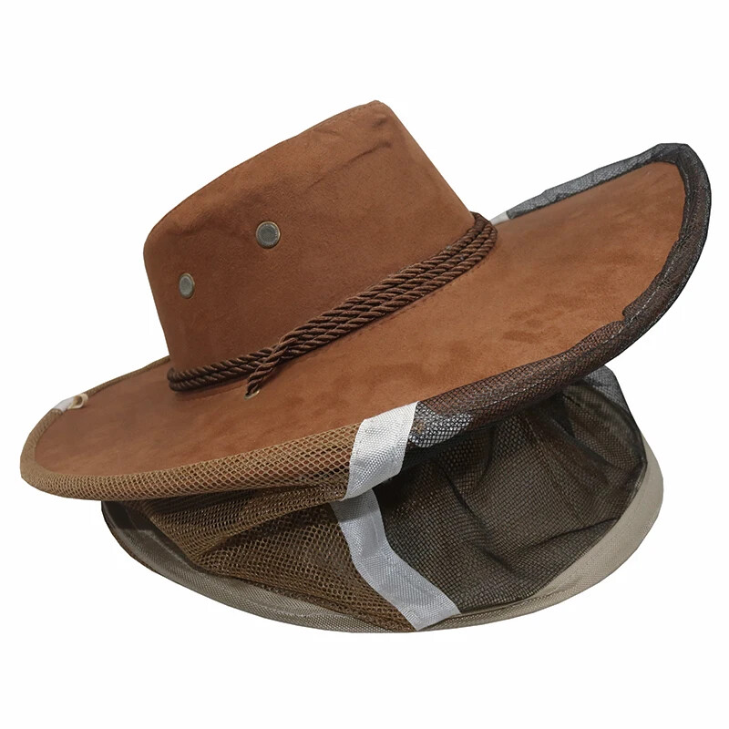 Cowboy Hat Beekeeping Protector Cap Beekeeper Fly Insect Net Cowboy Comfortable