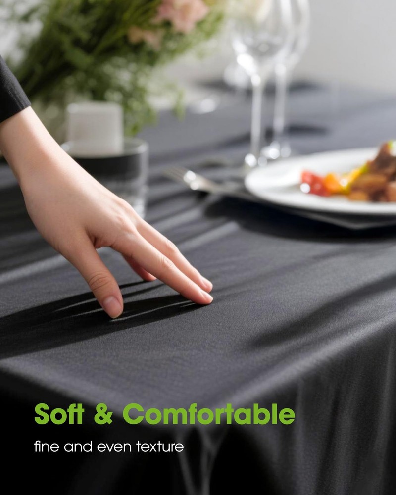 Rectangle Table Cloth 60" x 84" – Durable Polyester Tablecloth Offers Reusabl...