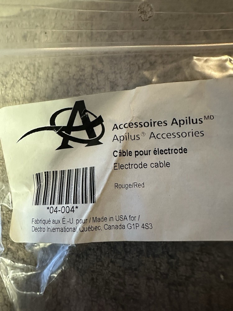 Apilus Accessory Red Electrode Cable for Jr Model