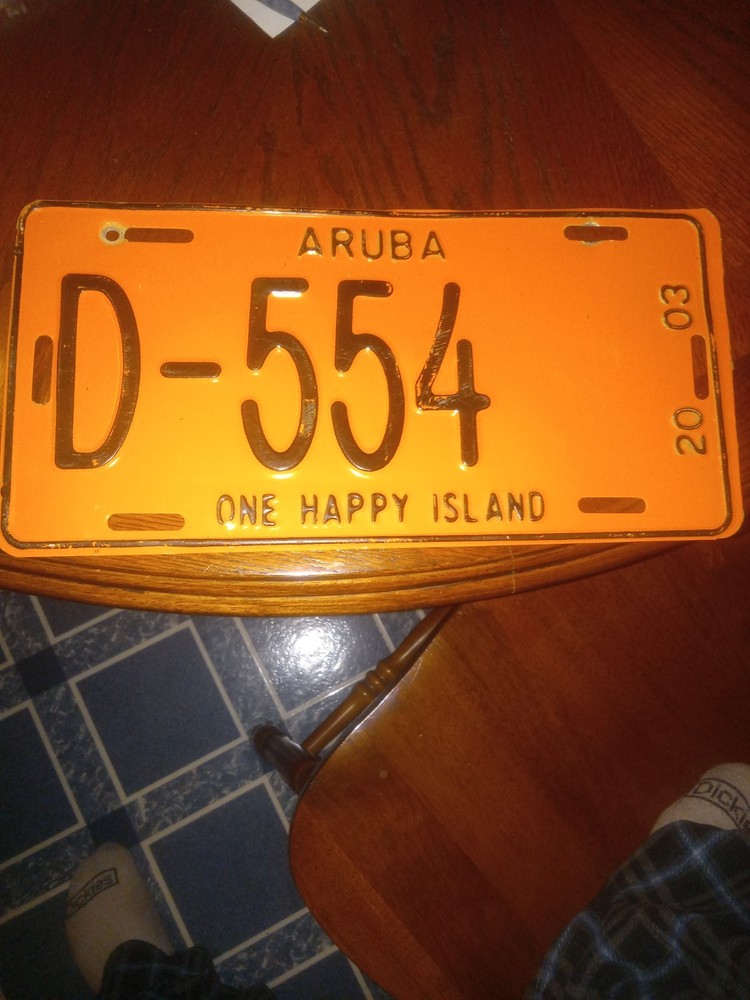 2003 Aruba #D-554 License Plate man cave  low number
