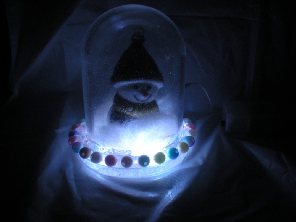 Lighted Snowman Globe