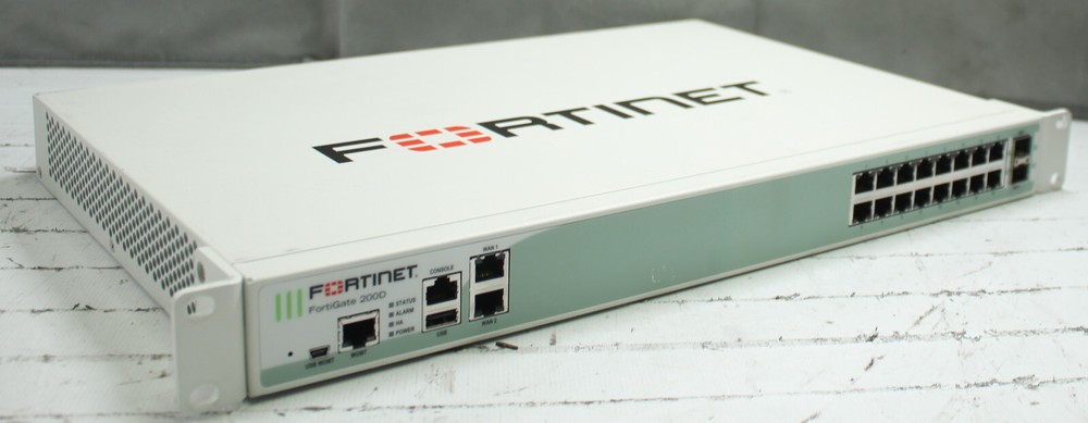 Fortinet FortiGate 200D FG-200D 16-Port Firewall Security with Power Cable