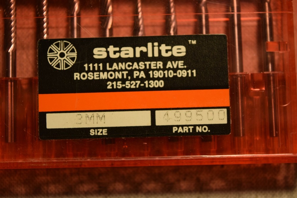 Starlite 499500 Carbide Burrs Files Deburring Tools 3mm Standard Cut
